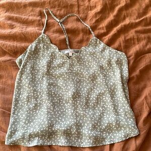 Blouse with scalloped neckline